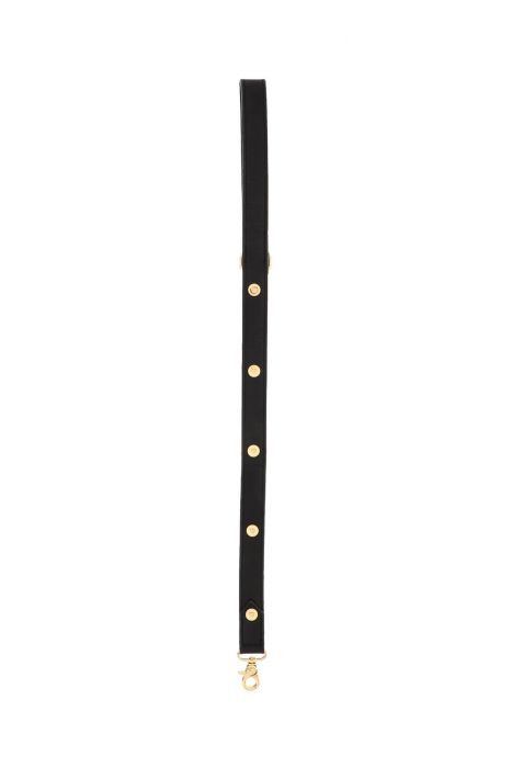 versace leather leash with medusa studs