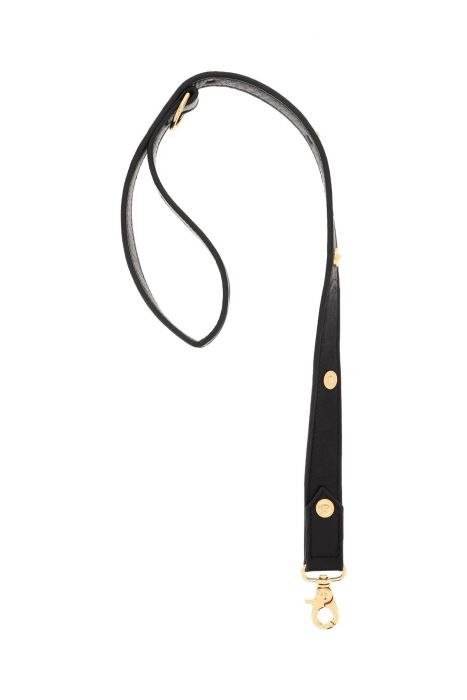 versace leather leash with medusa studs