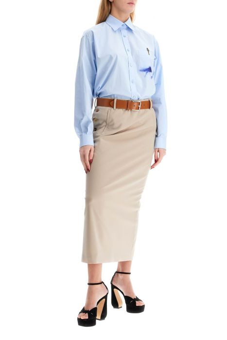 moschino printed pocket shirt with button
