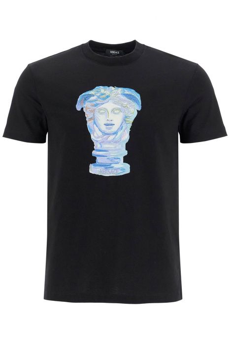 versace 'medusa gallery embroidered t-shirt