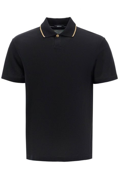 versace cotton piquã© polo shirt