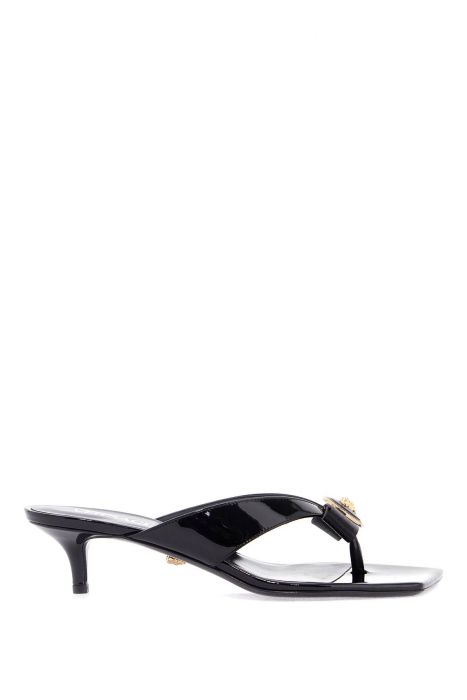 versace gianni ribbon thong mules