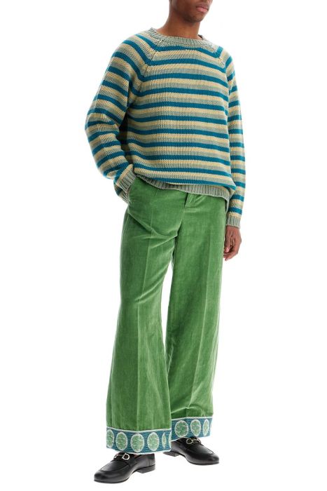 bode striped wool pullover sweater