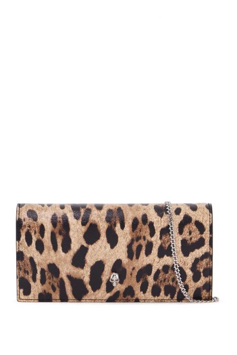 alexander mcqueen mini animal print eco-leather crossbody bag