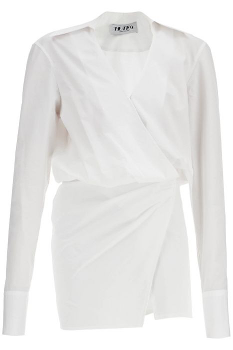the attico mini wrap chemisier dress with