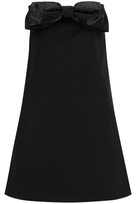 bra632 strapless mini dress with bow