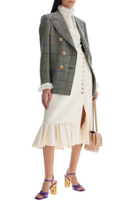 valentino garavani silk blouse with ruffles