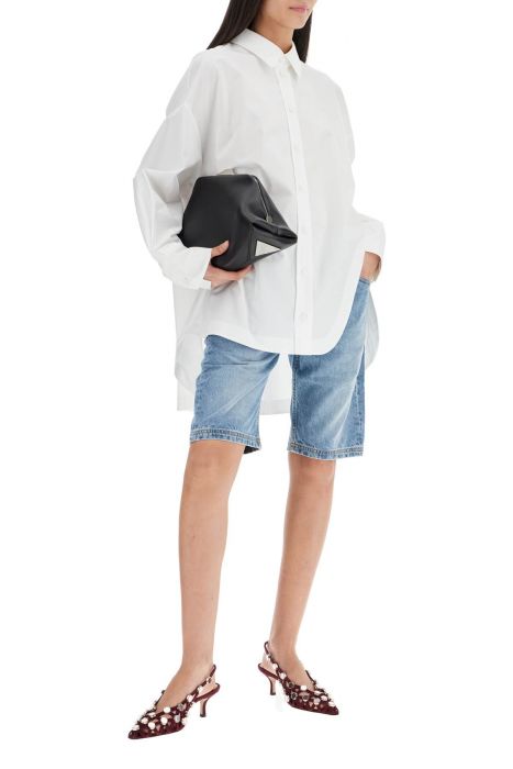 the attico denim boyfriend bermuda shorts for