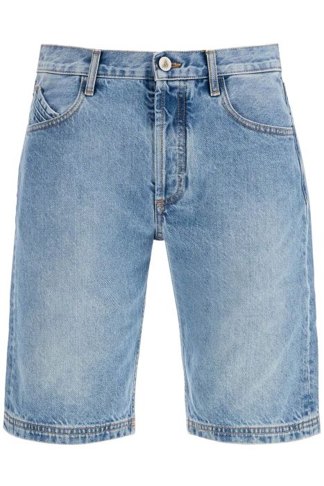 the attico denim boyfriend bermuda shorts for