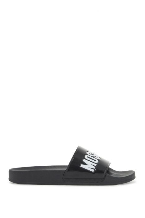 moschino slides in gomma con logo