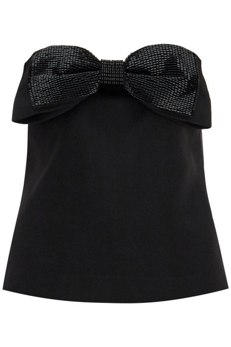 self portrait 'strapless top with bow