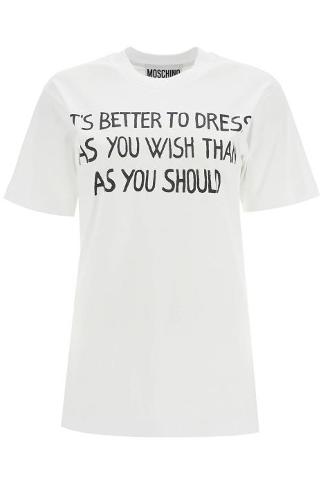 moschino t-shirt with lettering print
