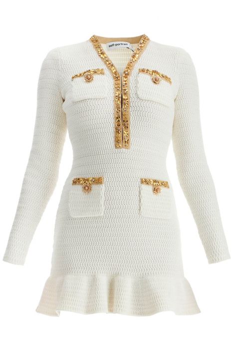 bra632 lurex knit mini dress