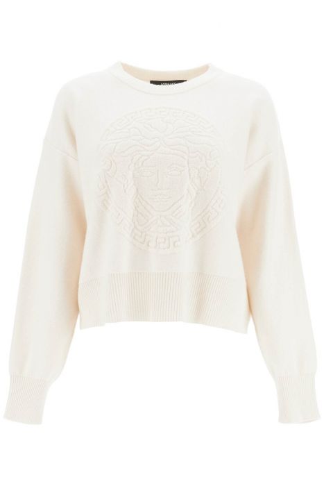 versace boxy medusa towel stitch