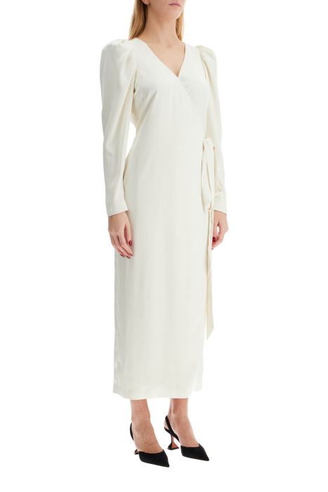 rotate wrap midi dress with a wrap
