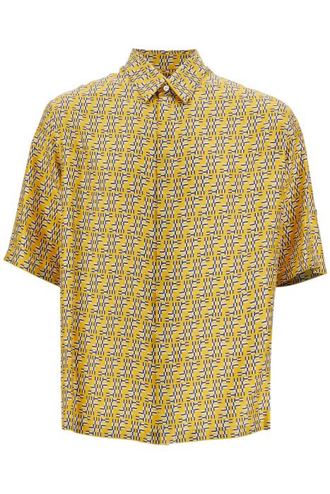 fendi short sleeve silk shirt by ff labyrinth