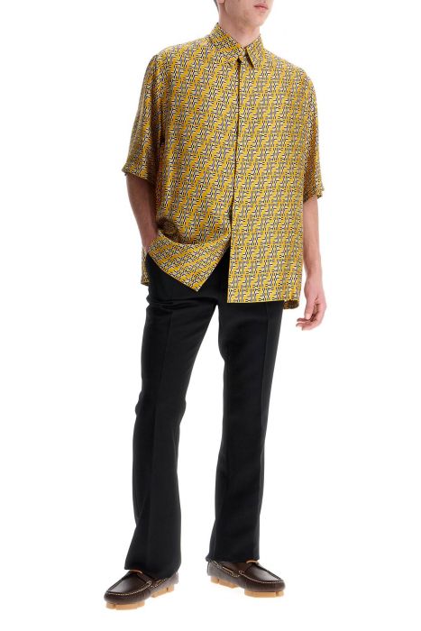 fendi short sleeve silk shirt by ff labyrinth