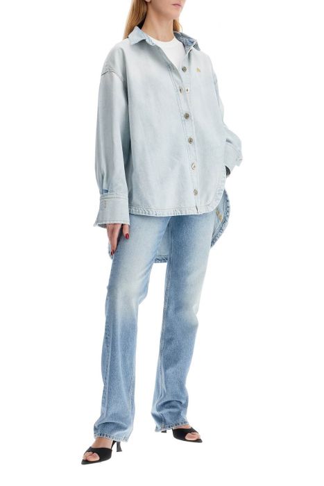 the attico coated boyfriend pants with
