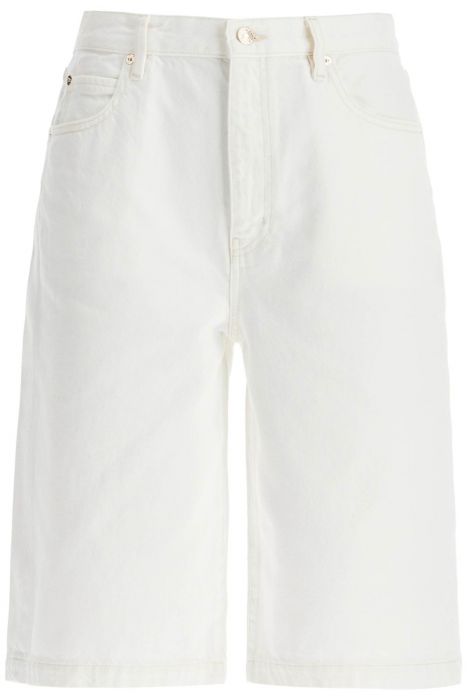 frame flared denim bermuda shorts.