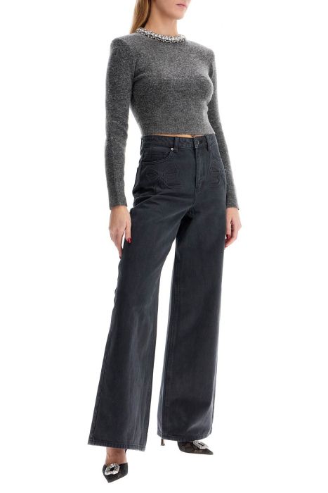 bra632 straight jeans with bows
