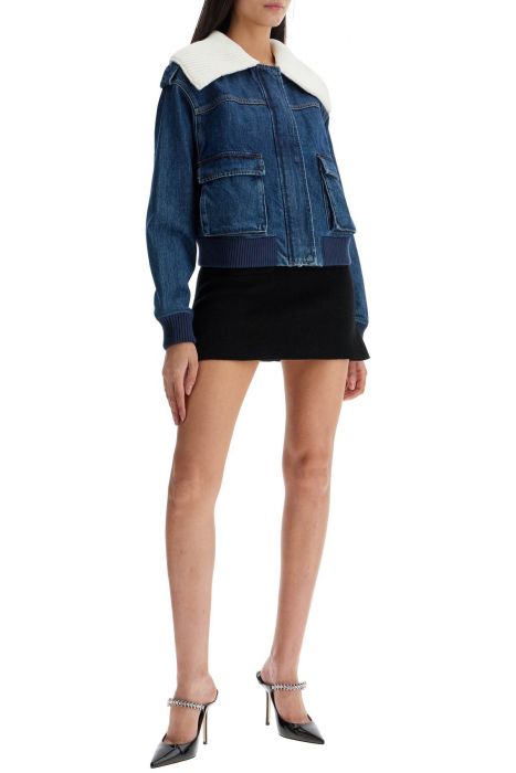 bra632 denim bomber jacket for