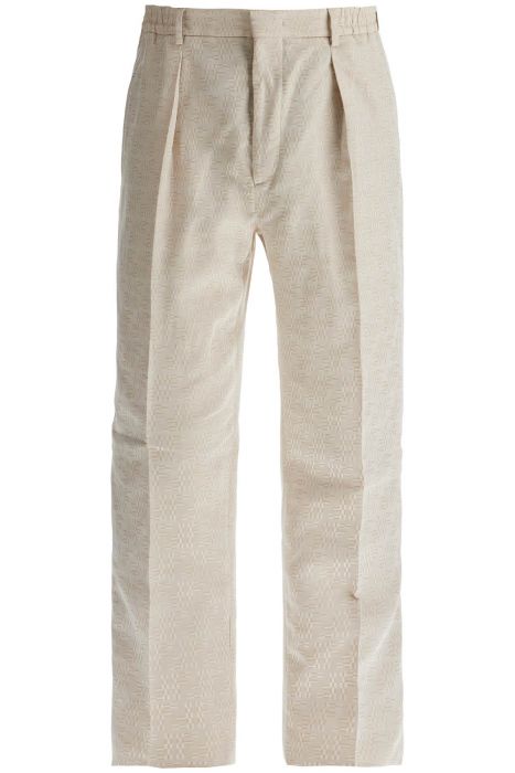 fendi pantaloni in jacquard ff labyrinth