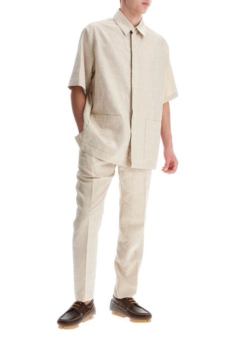 fendi ff labyrinth jacquard pants in