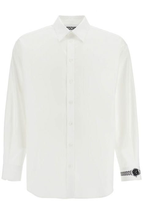 moschino camicia con polsino stampato