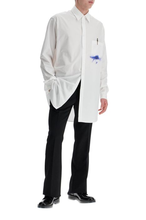 moschino printed pocket shirt with button