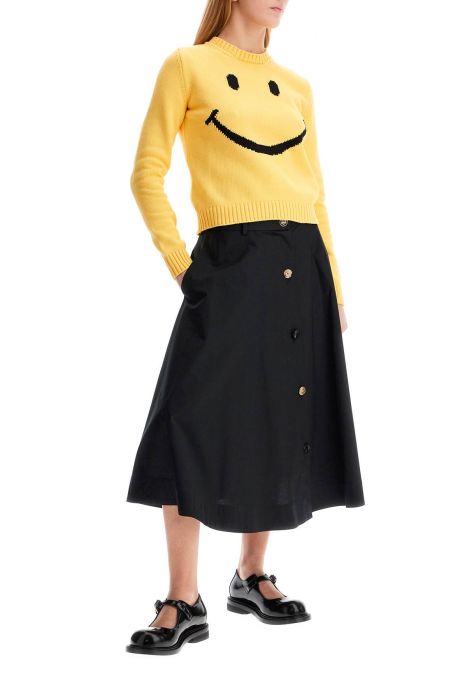moschino 'poplin skirt with buttons'