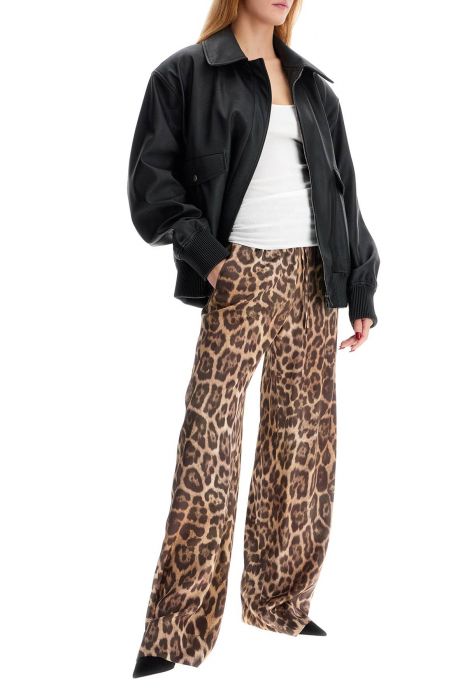 stella mccartney animal print pajama style pants