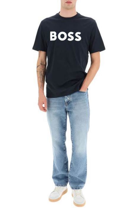 boss tiburt 354 logo print t-shirt