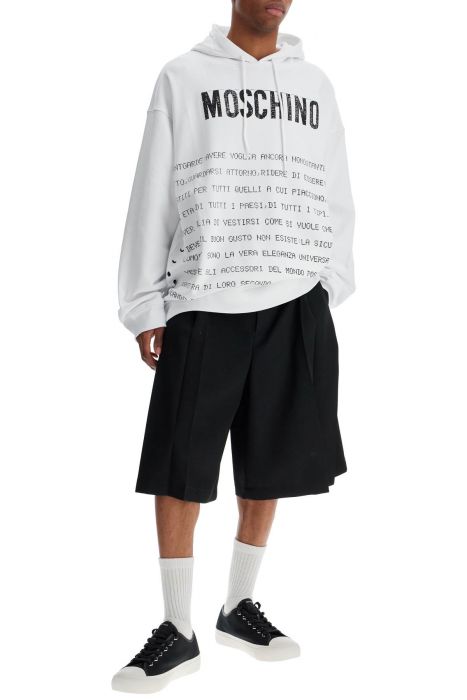 moschino hooded sweatshirt with letter