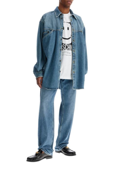 moschino denim shirt with pockets