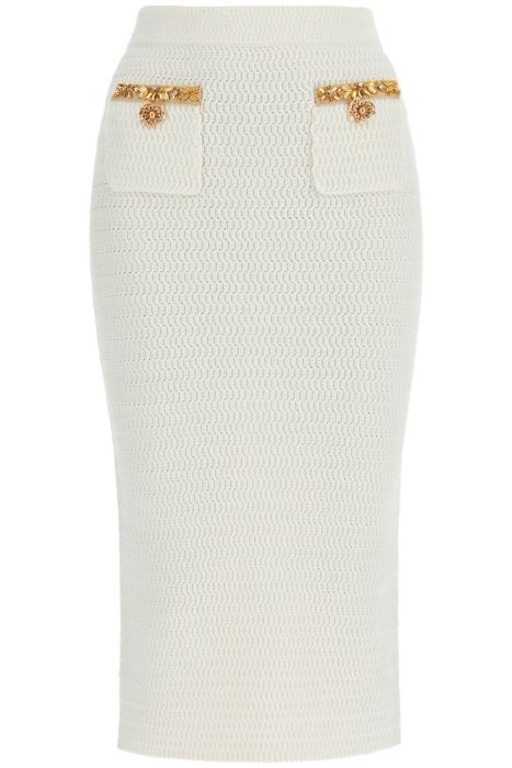 self portrait 'knitted lurex midi skirt