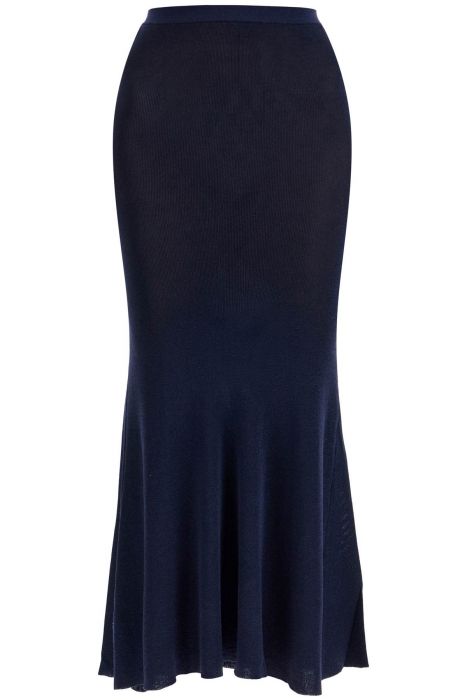 self portrait long lurex knit skirt