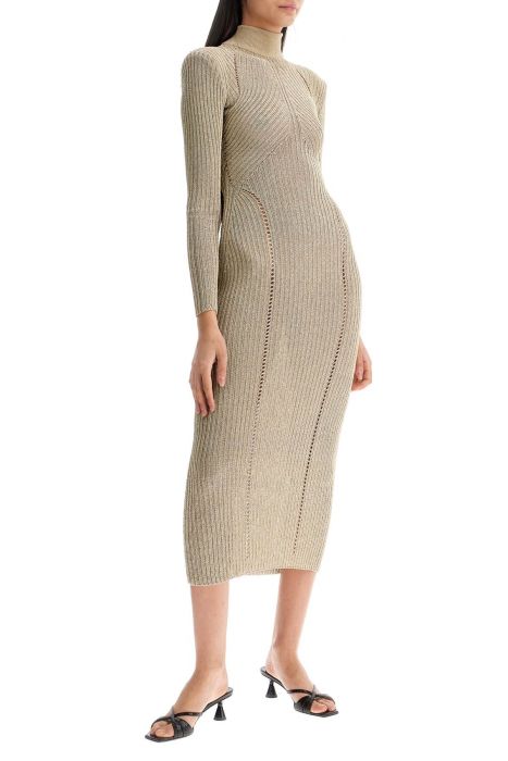 bra632 maxi lurex knit dress in