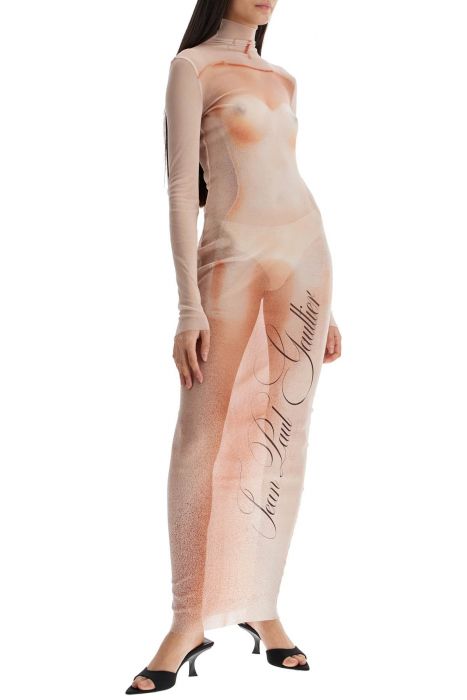 jean paul gaultier long mesh dress