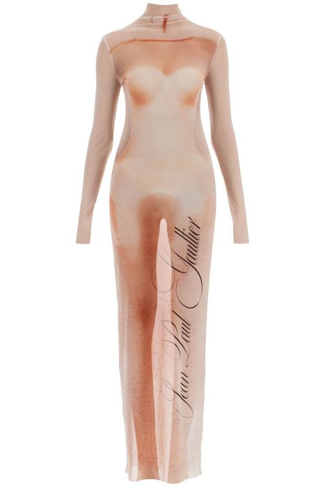jean paul gaultier long mesh dress