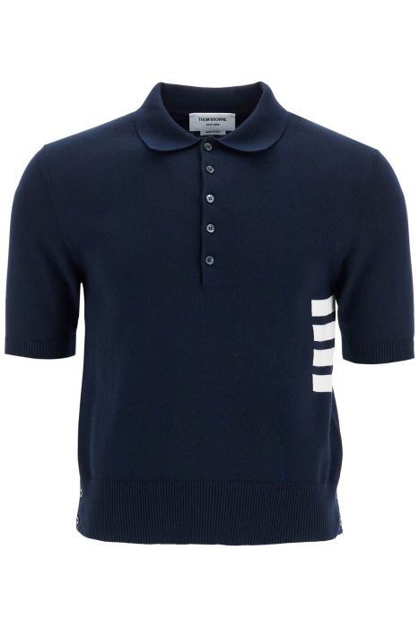 thom browne 4-bar knit polo shirt