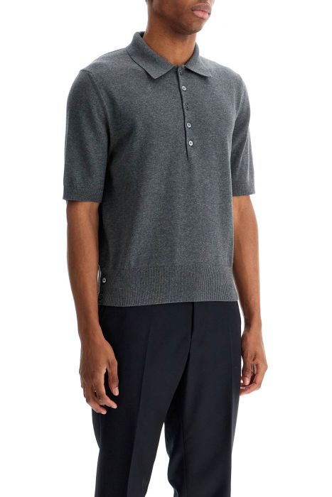 thom browne 4-bar knit polo shirt