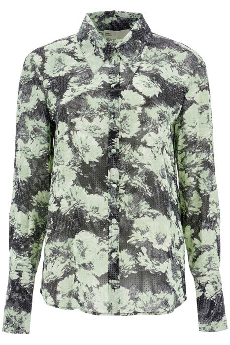 tory burch printed viscose shirt