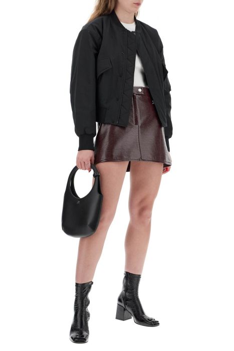courreges pullover in maglia stretch a coste