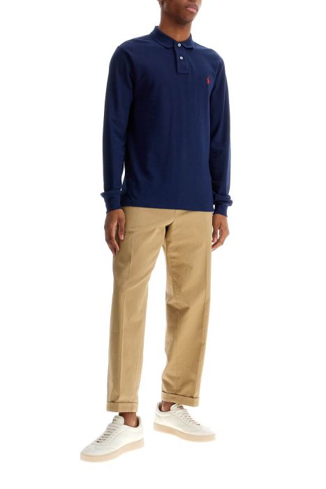 polo ralph lauren slim fit long sleeve polo shirt
