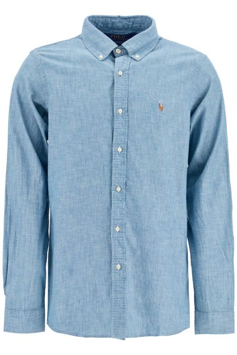 polo ralph lauren custom fit shirt in chambray