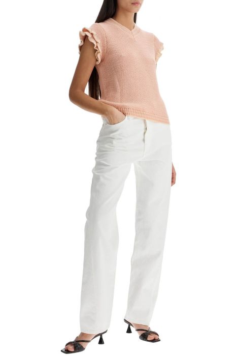 chloe' 'knitted vest with ruffle