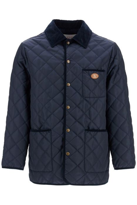 valentino garavani quilted jacket with vlogo