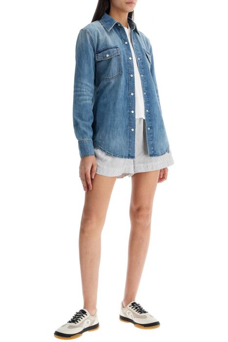 stella mccartney camicia in denim vintage wash