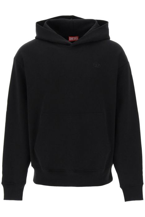 diesel logo embroidered hoodie