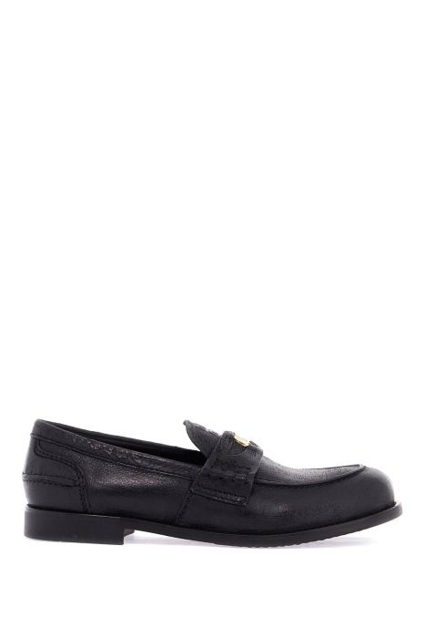 miu miu vintage-effect leather penny loafers